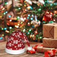 thumbnail image 6 of Haiem Ho-Ho-Ho Pattern Santa Hat Confortable Velvet Christmas Hat for Christmas Party Favors Fit for Adults and Kids, 6 of 6