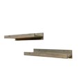 thumbnail image 1 of del Hutson Designs 24 Inch Rustic Luxe Wooden Floating Shelves, Gray, 1 of 6