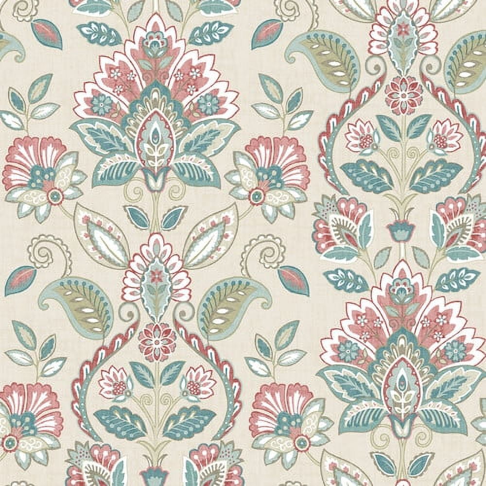 Chesapeake Rayleigh Blue Floral Damask Wallpaper