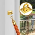 thumbnail image 2 of 2Pcs Gold Large Loop Wall Plate Metal Post Queues Line Barrier Hooks for Movie Theaters and Hotels Zincs Alloy Hangers, 2 of 9