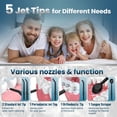 thumbnail image 6 of OasiSmile Water Flosser for Teeth Cleaning and Flossing, Portable Cordless Water Picks, Dental Floss 300ML Rechargeable Oral Irrigator with 5 Jet Tips for Home Travel Office, Black, 6 of 8