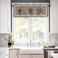 thumbnail image 3 of Kitchen Curtains Valance and Tiers 3 Piece Set, Rustic Texas Western Star Berries Black Buffalo Plaid Rod Pocket Short Window Treatments for Cafe Laundry Room Bathroom 24-Inch Tier Set, 3 of 6
