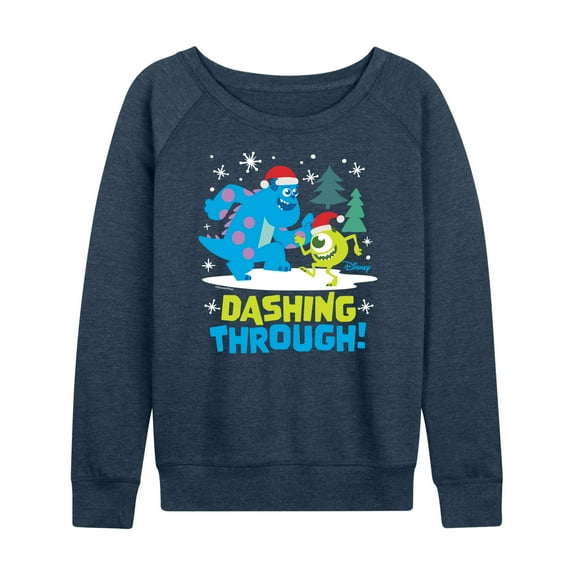 Monsters Inc - Dashing Through - Women's Lightweight French Terry Long Sleeve Shirt