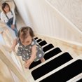 thumbnail image 5 of Beverly Rug Indoor Stair Treads Washable Non Slip Cover Set of 8 Black 8.7" x 28", 5 of 8