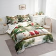 thumbnail image 3 of jejeloiu Lovely Xmas Snowman 7-Piece Twin Bedding Sets,Merry Christmas Bedding Comforter Set,Green White Red Sheet Sets For Girl Teens,Breathable Home Decor Reversible, 3 of 8