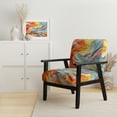 thumbnail image 2 of Designart « Couches d'Émotions Orange Bleu Expression » Formes Géométriques Orange en Harmonie Fauteuil d'Appoint Rembourré - Fauteuil Moderne pour Salon, 2 of 7