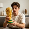 thumbnail image 5 of World Soccer Trophy Block Set - 2842 Pieces Gold Champion Cup Model - Detailed Sports Souvenir Construction Toy for High-Difficulty Building Hobby Enthusiasts Block Set D #004, 5 of 8