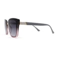 thumbnail image 3 of Iconic Metal Bridge Large Cat Eye Plastic Chic Fashion Sunglasses Black Pink Smoke, 3 of 4