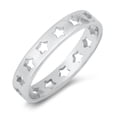 thumbnail image 1 of Simple Cutout Star Ring .925 Sterling Silver Band Jewelry Female Male Unisex Size 8, 1 of 4