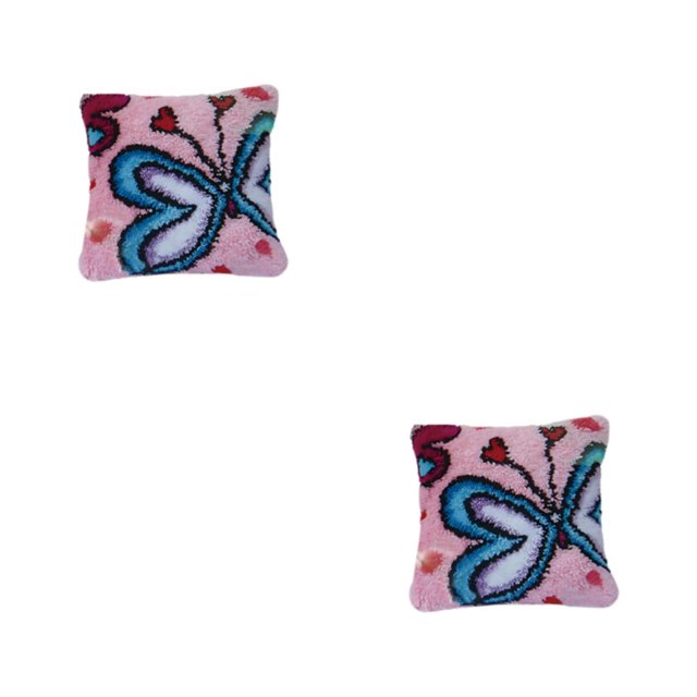 Justharion Creativity With DIY Embroidery Pillow Kits Hypoallergenic Fabric Gift Package Pillow Type2 2Set