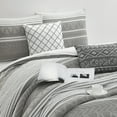 thumbnail image 4 of Nanshing Cleluya 6 Piece Striped, Geometric Comforter Set , Grey , California King Size , Jacquard, 4 of 4