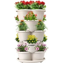 5 Tier Vertical Gardening Stackable Planter for Strawberries, Flowers, Herbs, Vegetables