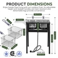 thumbnail image 3 of Bioexcel Two-Tank Outdoor Deep Fryer with Thermometer Fish Fryer, CSA Certified Propane Deep Fryer with 2 Stainless Steel Baskets and Lids Gas Deep Fryer with Adjustable Temperature Regulator, 3 of 7