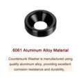 thumbnail image 4 of 30packs Countersunk Washer M3 Anodized Aluminum Alloy Finishing Washers, Black, 4 of 4