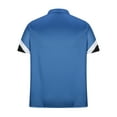 thumbnail image 4 of ZCFZJW Polo Shirts for Men Casual Striped Print Summer Short Sleeve Lapel Collar V Neck 1/4 Zip up Workout T-Shirts Trendy Moisture Wicking Tops Blue XXXL, 4 of 7