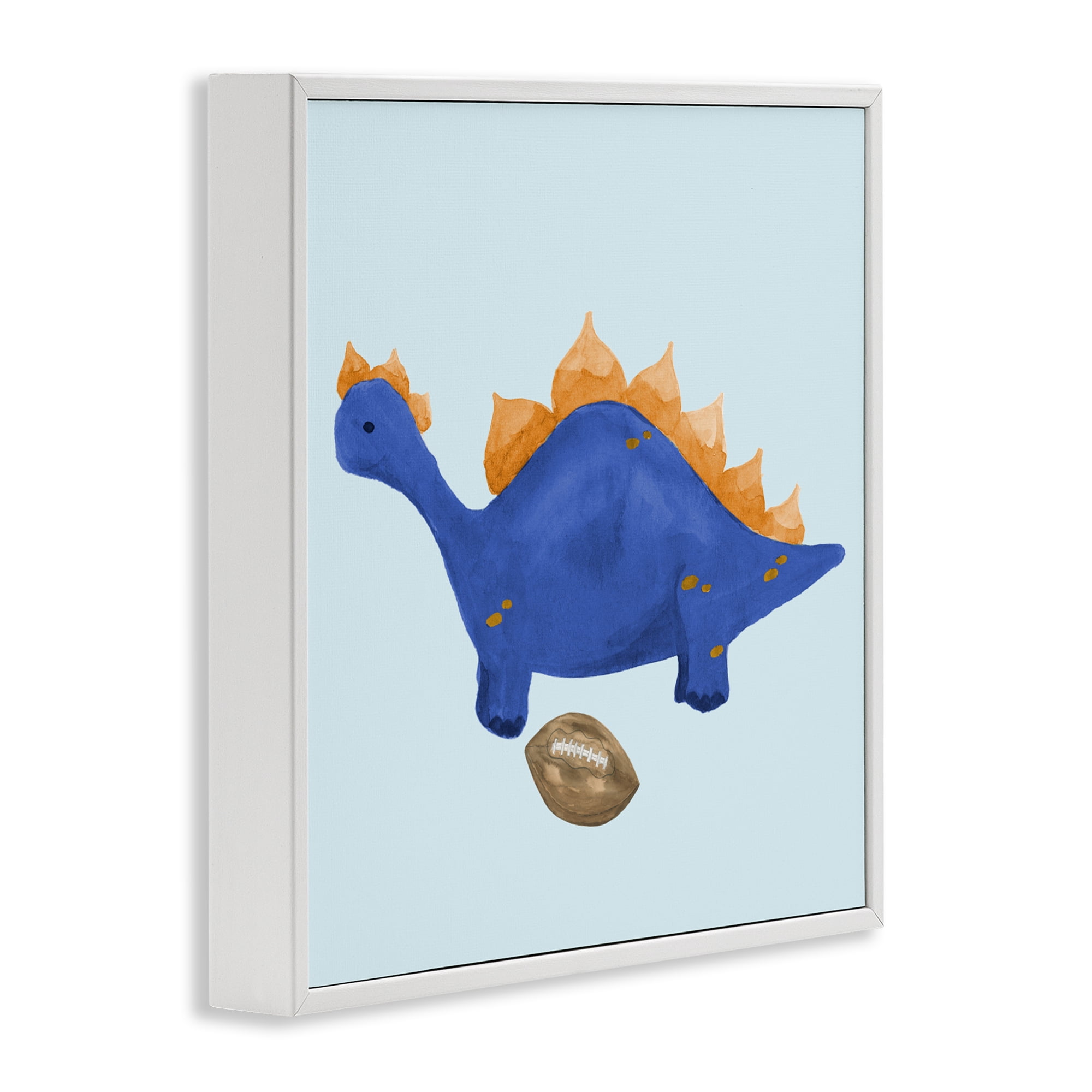 Stupell Industries Sporty Baby Dino White Framed Giclee Art, design by Lucille Price