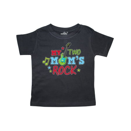 

Inktastic My Two Moms Rock with Guitar Gift Toddler Boy Girl T-Shirt