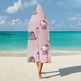 thumbnail image 5 of Hello Kitty Blanket Hoodie, Wearable Blanket, Cloak Hooded Throw Blanket, Soft Warm Fluffy Blankets for Bed Couch Sofa, 5 of 8