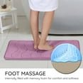 thumbnail image 6 of Memory Foam Bath Mat, Large Bathroom Rugs Non Slip, PVC Dot Bottom Quick Dry Bath Rug Runner, Absorbent Shower Mat for Bathroom Floor Tub, 20 x 32 Inch, Purple, 6 of 7