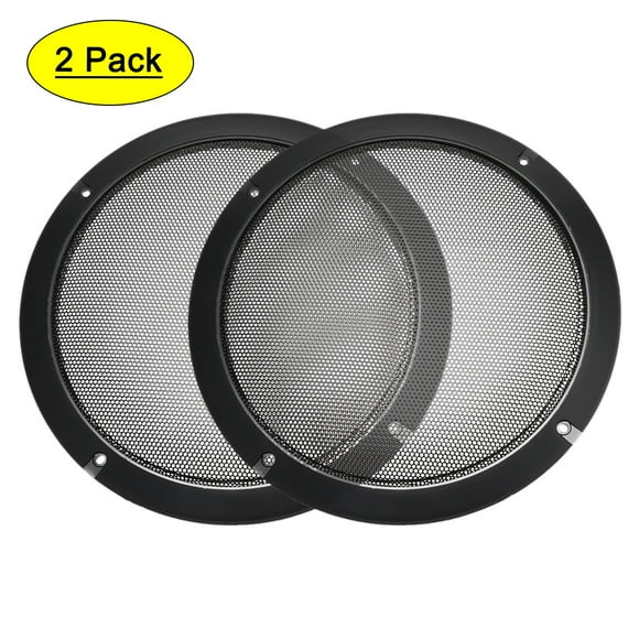 Cubierta de rejilla para altavoces Unique Bargains de plástico ABS de 8 pulgadas 225 mm, protector de subwoofer negro 2 piezas