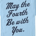thumbnail image 2 of Men's Star Wars May the Fourth Cursive  Graphic Tee Light Blue 3X Large, 2 of 4