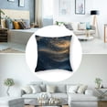 thumbnail image 5 of Acheng Gold and Blue Abstract Art Short Plush Pillowcase Set of 2 White, 5 of 7