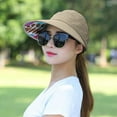 thumbnail image 3 of Women Cap Leaf Print Sun Protection Lightweight Good-looking Women Sun Hat for Running, 3 of 11
