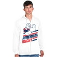 thumbnail image 3 of Popeye The Sailor Man American Might Zip Up Hoodie Men's Women's Brisco Brands X, 3 of 6