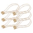 thumbnail image 2 of 100 Uds. Cuerda para colgar etiquetas, cuerdas de hilo de cáñamo, sujetador de hilo de cáñamo Natural con pasador a presión, lazos de gancho de fijación rápida para adornos colgantes, 2 of 8