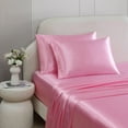 thumbnail image 7 of Betsey Johnson  Solid Satin Pink King Sheet Set, 7 of 7