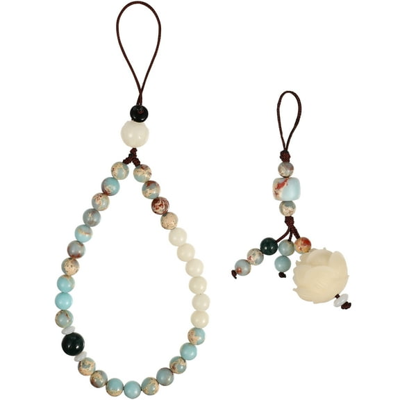 STRANDCHIC Vintage Phone Jewelry Strap with Natural Stone Beads for Women and Men, Stylish Mobile Phone Charm Accessory