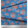 thumbnail image 3 of Soimoi polyester Crepe Fabric Leaves & Rose Floral Print Fabric by Yard 42 Inch Wide, 3 of 3