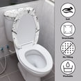 thumbnail image 4 of HELLHERO Marble Texture Bathroom Seat Covers of Set of 2 Stretch Toilet Seat Protector Machine Washable Bathroom, 4 of 8