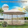 thumbnail image 4 of Bezseller 13x13 Pop-up Gazebo, Outdoor Waterproof Tent Canopy for Outdoors, Khaki, 4 of 12