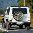 thumbnail image 3 of Garronmavis Spare Tires Cover, Camouflage American Flag Deer Dustproof Waterproof Anti-UV Wheel Tire Covers for Most Cars RV SUV Truck 15 Inch Wheel Covers, 3 of 4