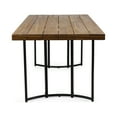 thumbnail image 6 of Noble House Noah 72" Modern Wood Top Patio Dining Table in Teak and Black, 6 of 7