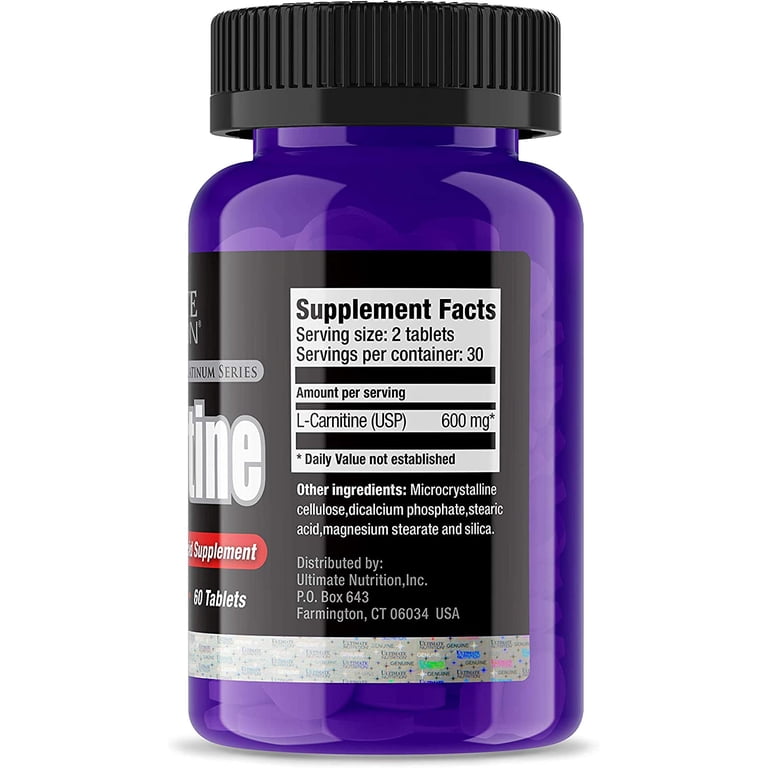 l carnitine uric acid Ultimate Nutrition L-Carnitine Fat Burning Amino Acid Supplement, 300mg, 60  Tablets
