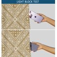 thumbnail image 6 of Vargottam Printed Blackout Curtains - Yellow Diamond Tribal Design, Set of 2 Panels, 52 x 90 Inches - Room Darkening, Thermal Insulated Window/Door Drapes with Grommets - Beige, 6 of 9