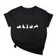 thumbnail image 1 of Tops de Cuello Alto para las Mujeres Amante Impreso Camiseta Cuello Redondo Manga Corta, Poliéster Spandex, 1 of 7