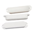 thumbnail image 1 of 3 White Solid Single Coil Pickup Covers Closed For NO HOLES, 1 of 8