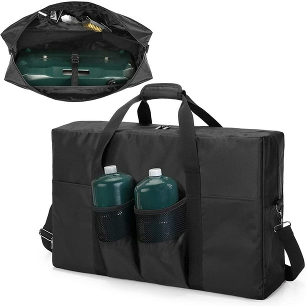 SAMDEW Camp Stove Carry Case, Camping Stove Storage Bag Compatible with Coleman 2Burner Gas