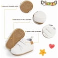 thumbnail image 3 of Zapatos para bebés, niños y niñas, primeros pasos, recién nacidos, suela de goma antideslizante, zapatillas de cuna de cuero sintético para niños de 12 a 18 meses, 3 of 5