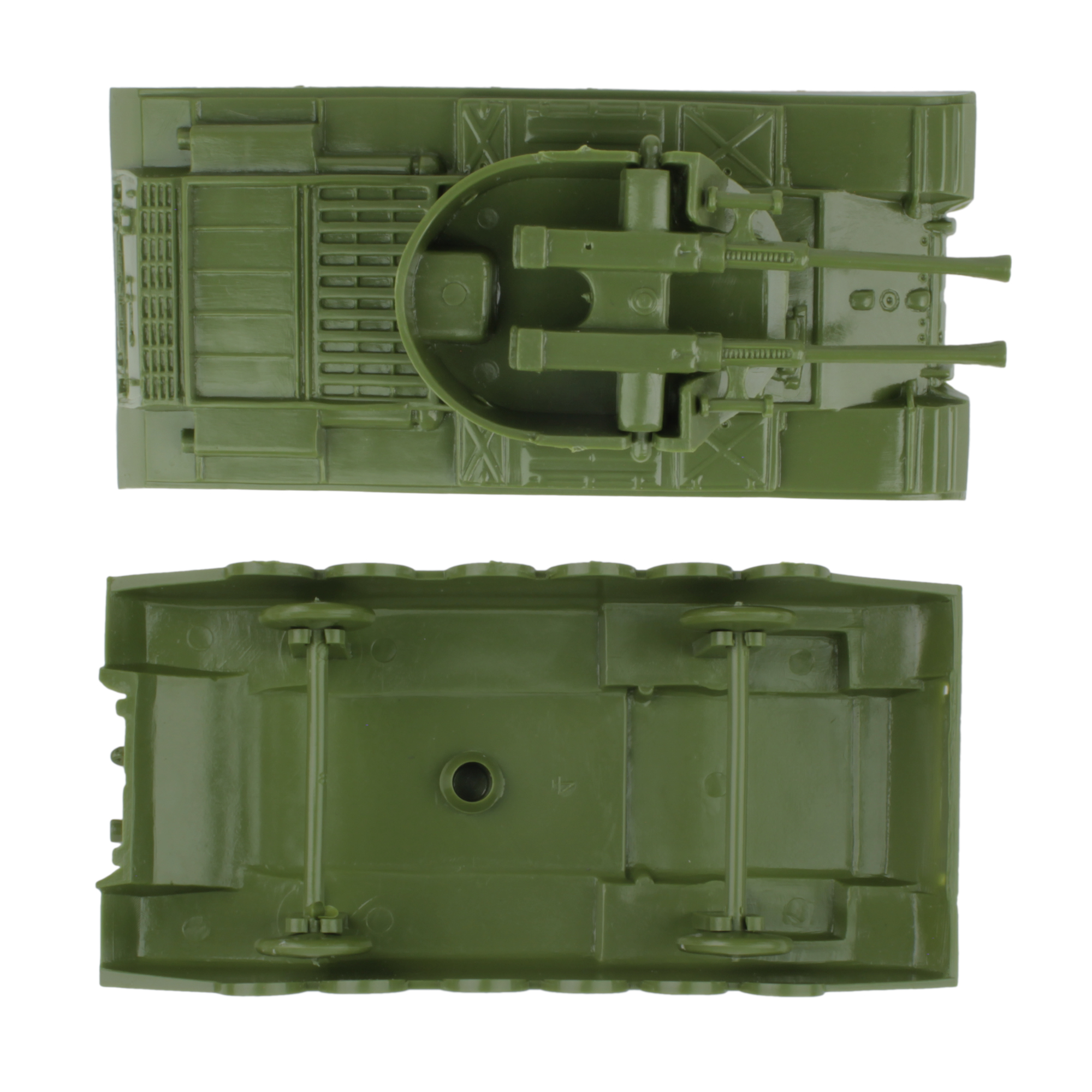 BMC Classic Payton Anti-Aircraft TANKS - 4pc OD Green PLASTIC ARMY MEN Vehicles - image 3 of 5