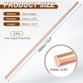 thumbnail image 2 of Uxcell 2Pcs 99.99% Pure Copper Round Rod, 5.5mm / 0.22" Dia 10.2" Length Bare Copper cu Metal Rod Lathe Bar Stock for DIY Metal Craft Hobbies Gardening Industry Decoration, 2 of 6