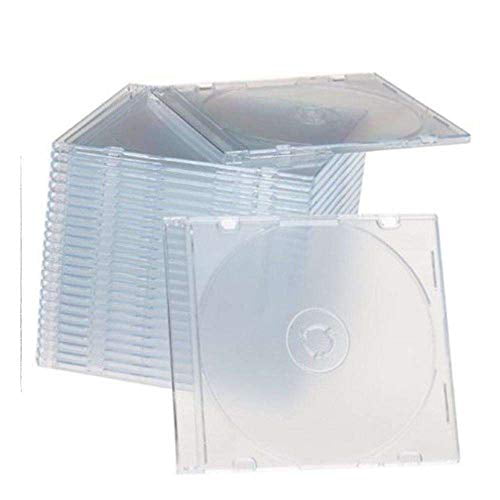 100 Pack. Slim Single Clear PP Poly Plastic Cases Maxtek 5.2mm Durable CD Case