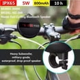 thumbnail image 4 of Altavoz Bluetooth Inalámbrico para Bicicleta de Ciclismo con Pantalla digital LED Inteligente, Portátil para Exteriores, Impermeable, subwoofer Manos Libres / Tarjeta TF, 4 of 7