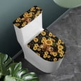 thumbnail image 2 of HELLHERO Calf and Sunflower Pattern Bathroom Toilet Lid Cover Set Adjustable Bathroom Toilet Lid Cover & 2 Pack Elastic Bottom Fits All Toilet Shapes, 2 of 8