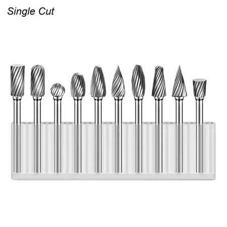 

Anjet-T1 1 Set Rotary Tungsten Carbide Burr Set 1/8” Shank 1/4” Length Tungsten Steel For Woodworking Drilling Metal Carving Engraving Polishing