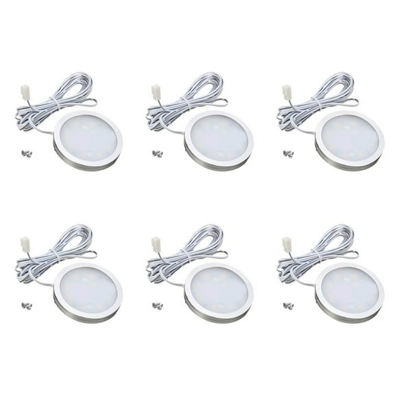 6X 12V LED Light Rv Trailer Boat Interior Ceiling Down Roof Lamp Warm White,6 x RV Roof Light 12 x Screw,White