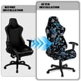 thumbnail image 5 of Binienty Sea Turtle Flower Game Chair Seat Covers Stretchable Office Chairs Seat Protectors Washable Scratchproof Computer Chair Covers for Seat Cushion, 5 of 8